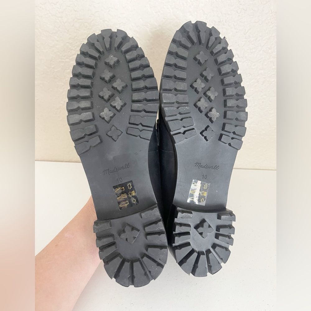 Madewell The Corinne Lugsole Loafers in True Black leather. 10 - Picture 9 of 16